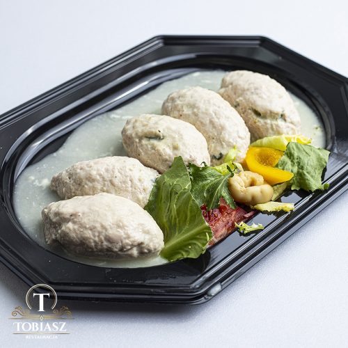 Roladki drobiowe ze szpinakiem i fetą w sosie śmietanowym ( 5 szt. )